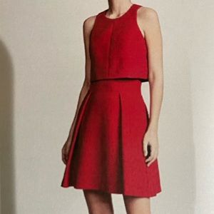 Black Halo red Sanibel two piece dress size 2